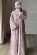 Farah 3D Floral Open Long Abaya
