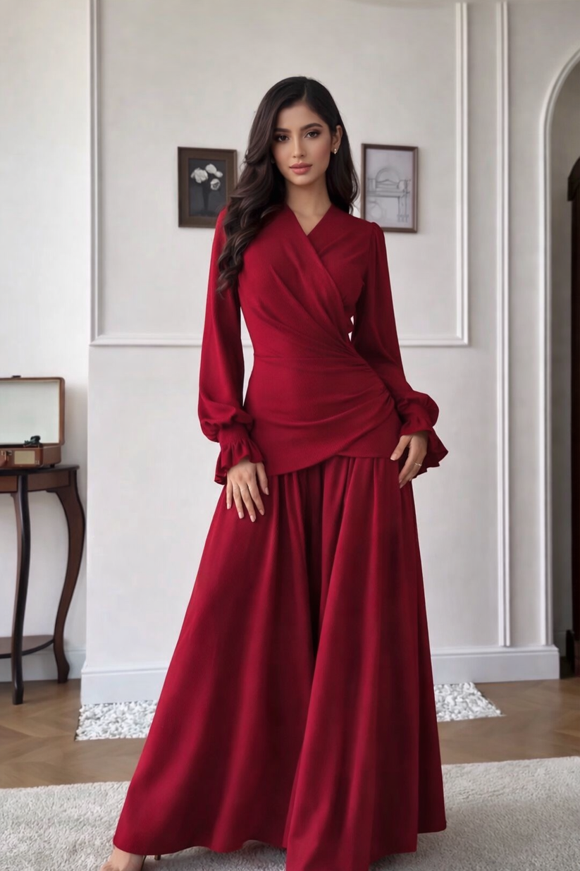 Abeer Maxi Dress-Red