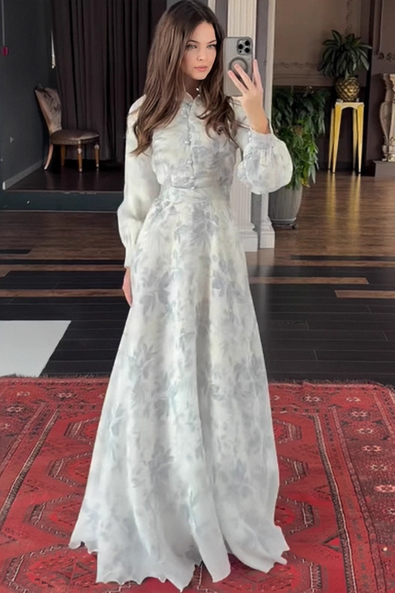 Sara Floral Puff Sleeve Maxi dress