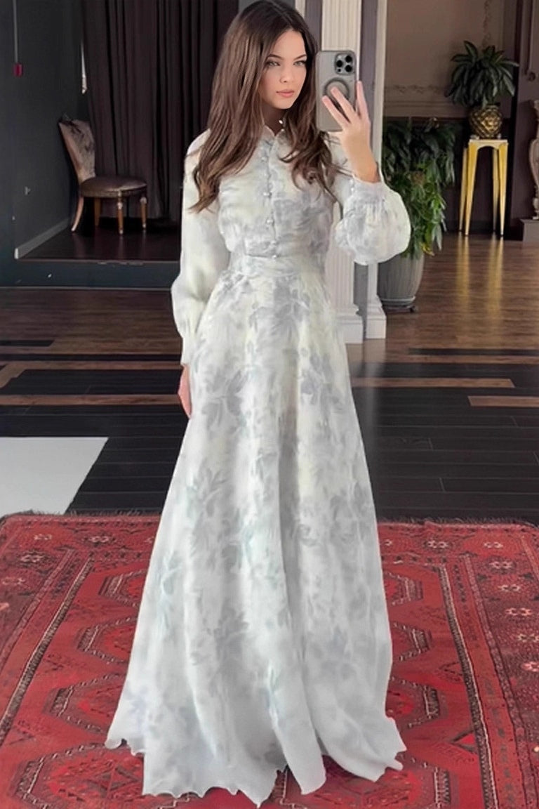 Sara Floral Puff Sleeve Maxi dress