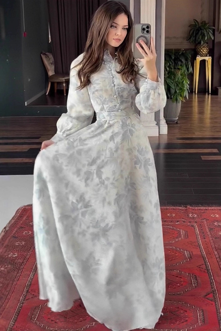 Sara Floral Puff Sleeve Maxi dress