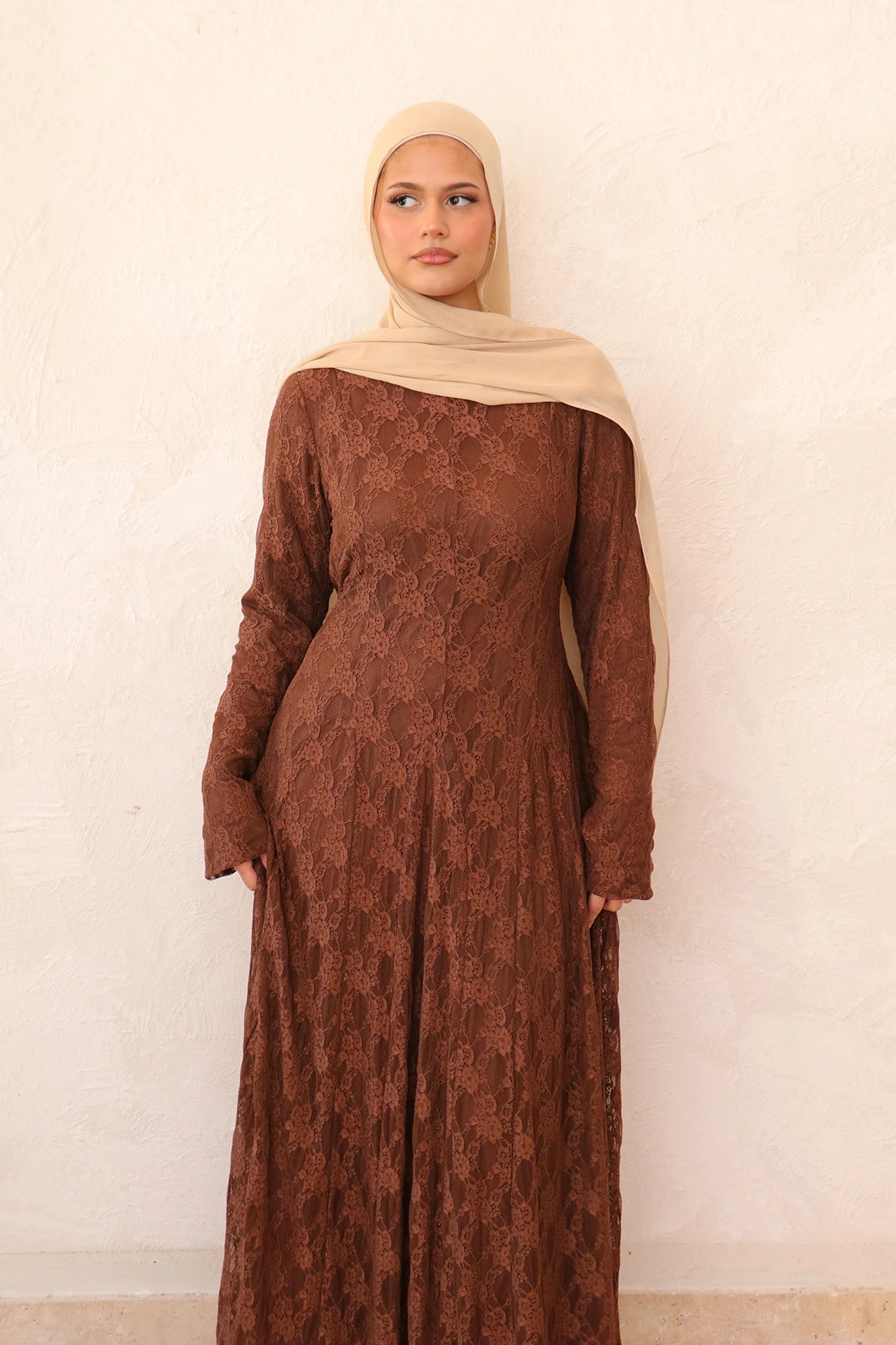 Aaliyah All-Over Floral Lace Maxi
