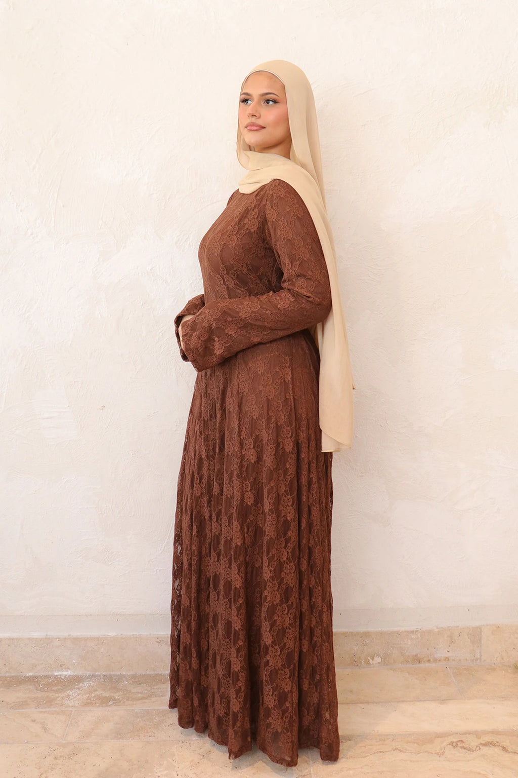 Aaliyah All-Over Floral Lace Maxi