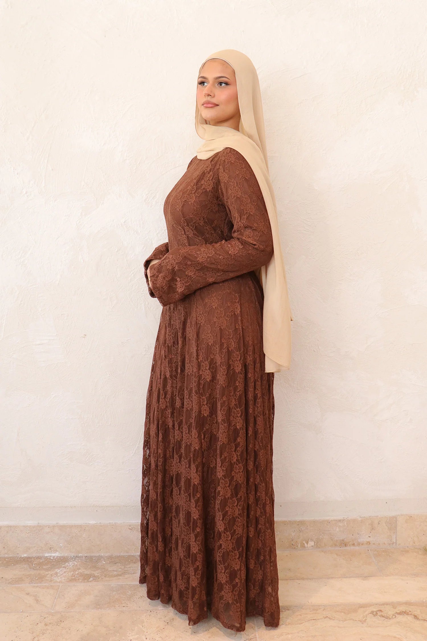 Aaliyah All-Over Floral Lace Maxi
