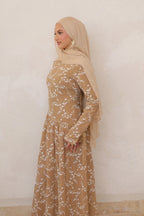 Mona Asymmetric Waist Embroidered Dress