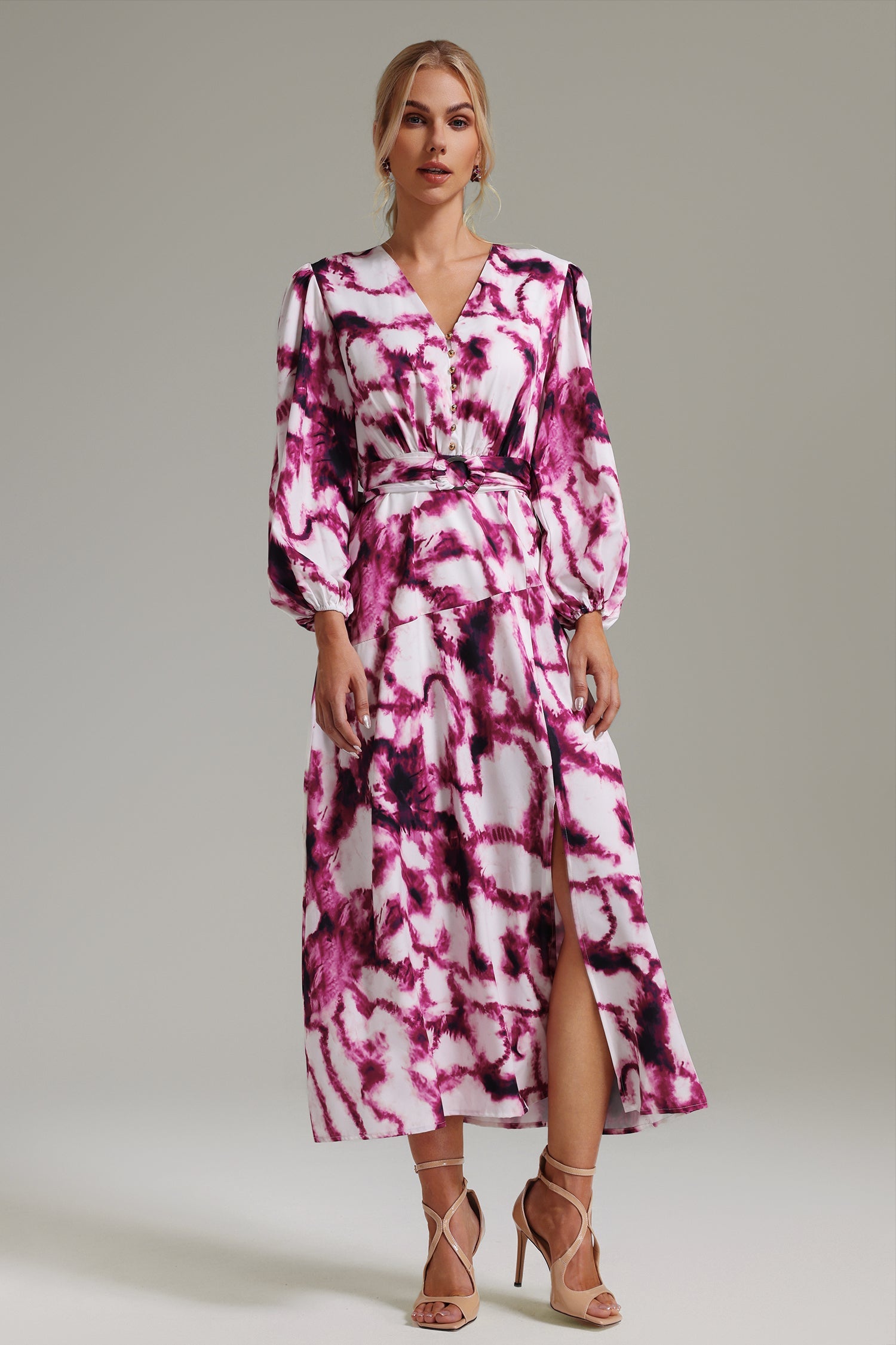Lulu V-neck Bandhnu Dress	