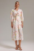 Lyla Button Placket Printed Dress	