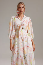 Lyla Button Placket Printed Dress	