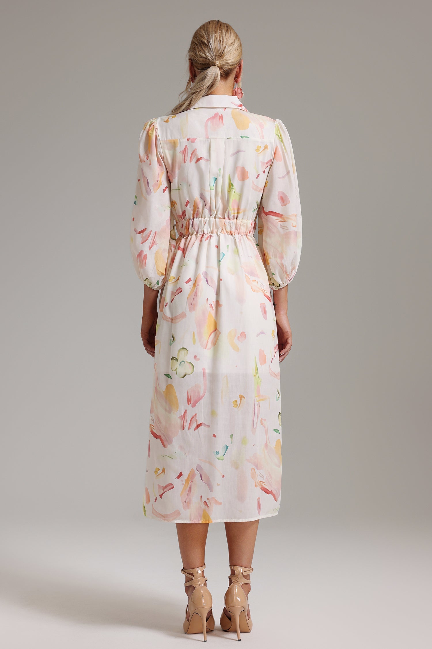 Lyla Button Placket Printed Dress	