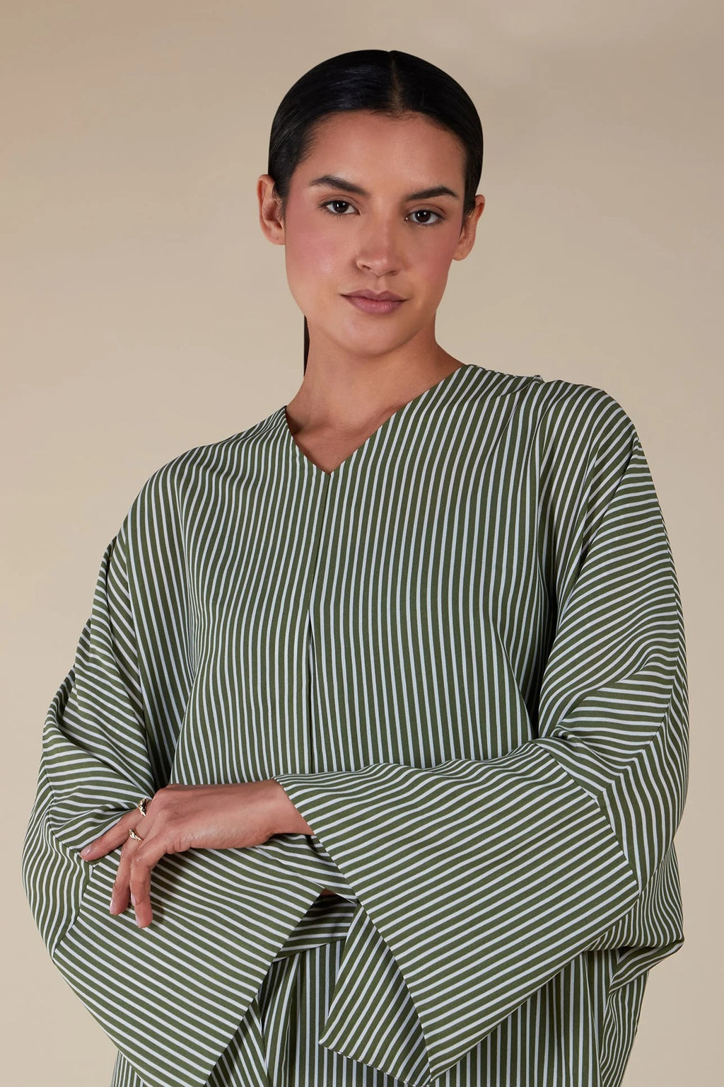 Adila Linear Pinstripe Kaftan