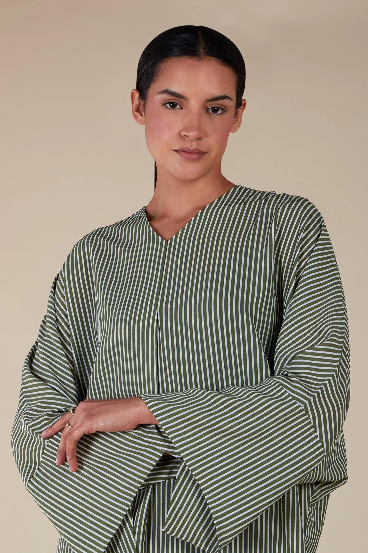 Adila Linear Pinstripe Kaftan