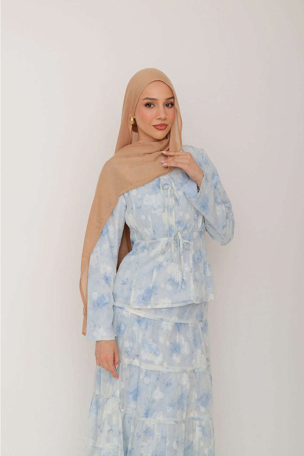 Selena Watercolor Floral Tiered Maxi Set
