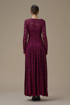 Vera Glitter Lace Scallop Maxi