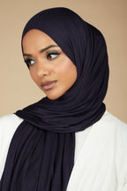 Navy Jersey Hijab