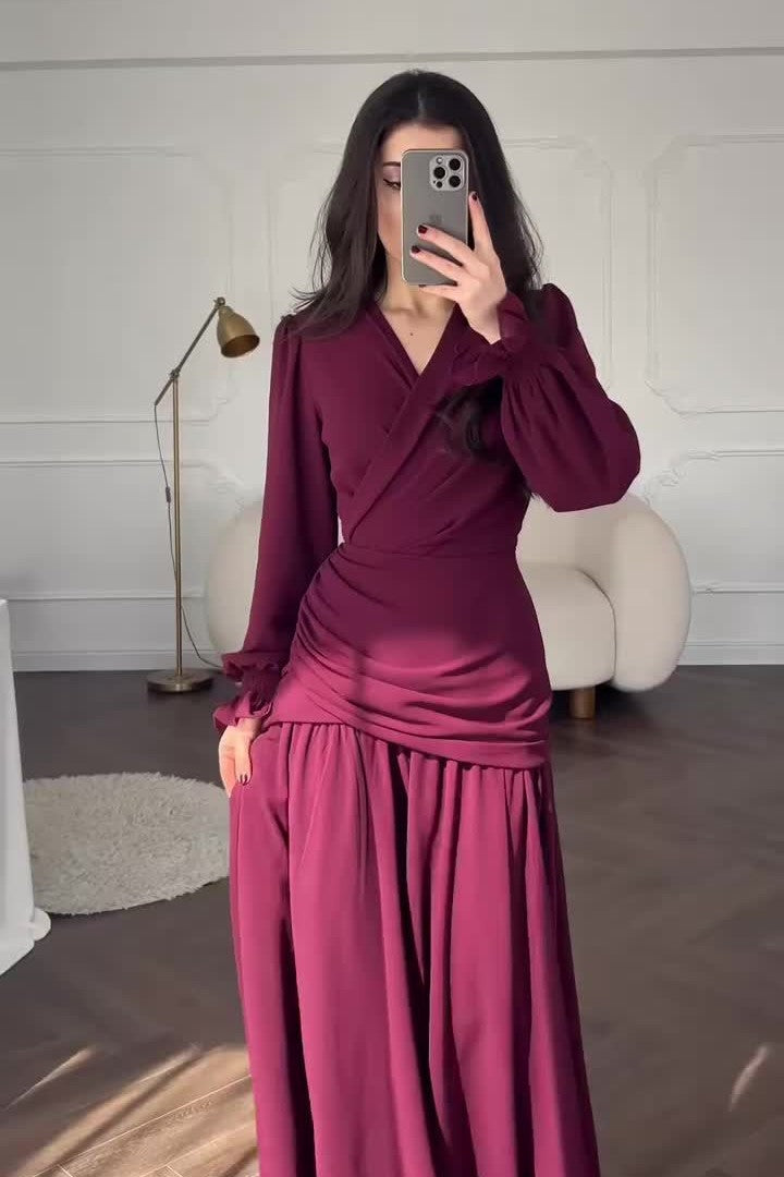Abeer Maxi Dress-Red