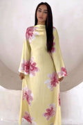 Bloom Floral Maxi Dress-Yellow