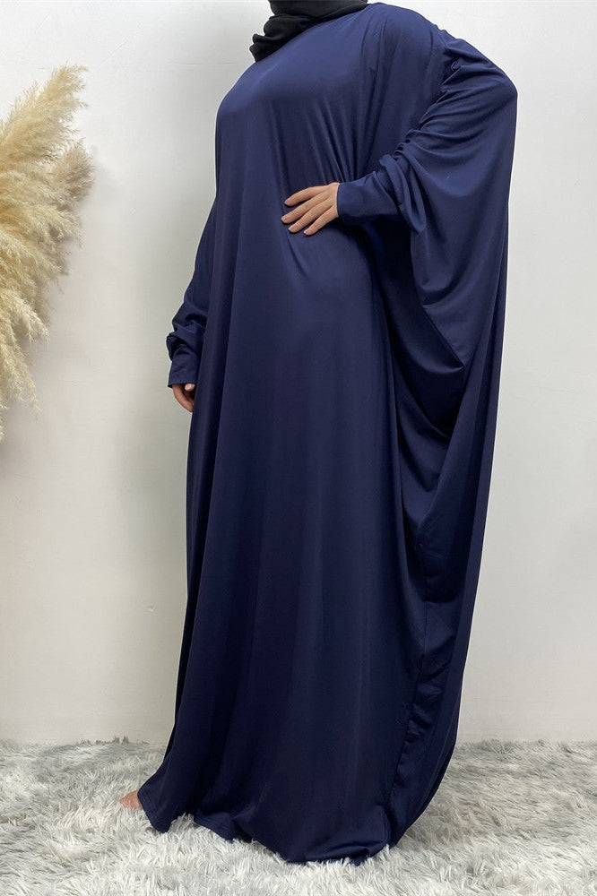 عباية واسعة سادة فضفاضة - أزرق
