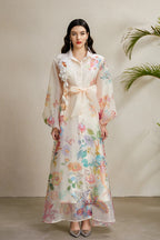 Maya Floral Applique Maxi Dress