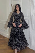Mia Double Flare Sleeve Floral Maxi Dress