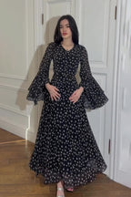 Mia Double Flare Sleeve Floral Maxi Dress