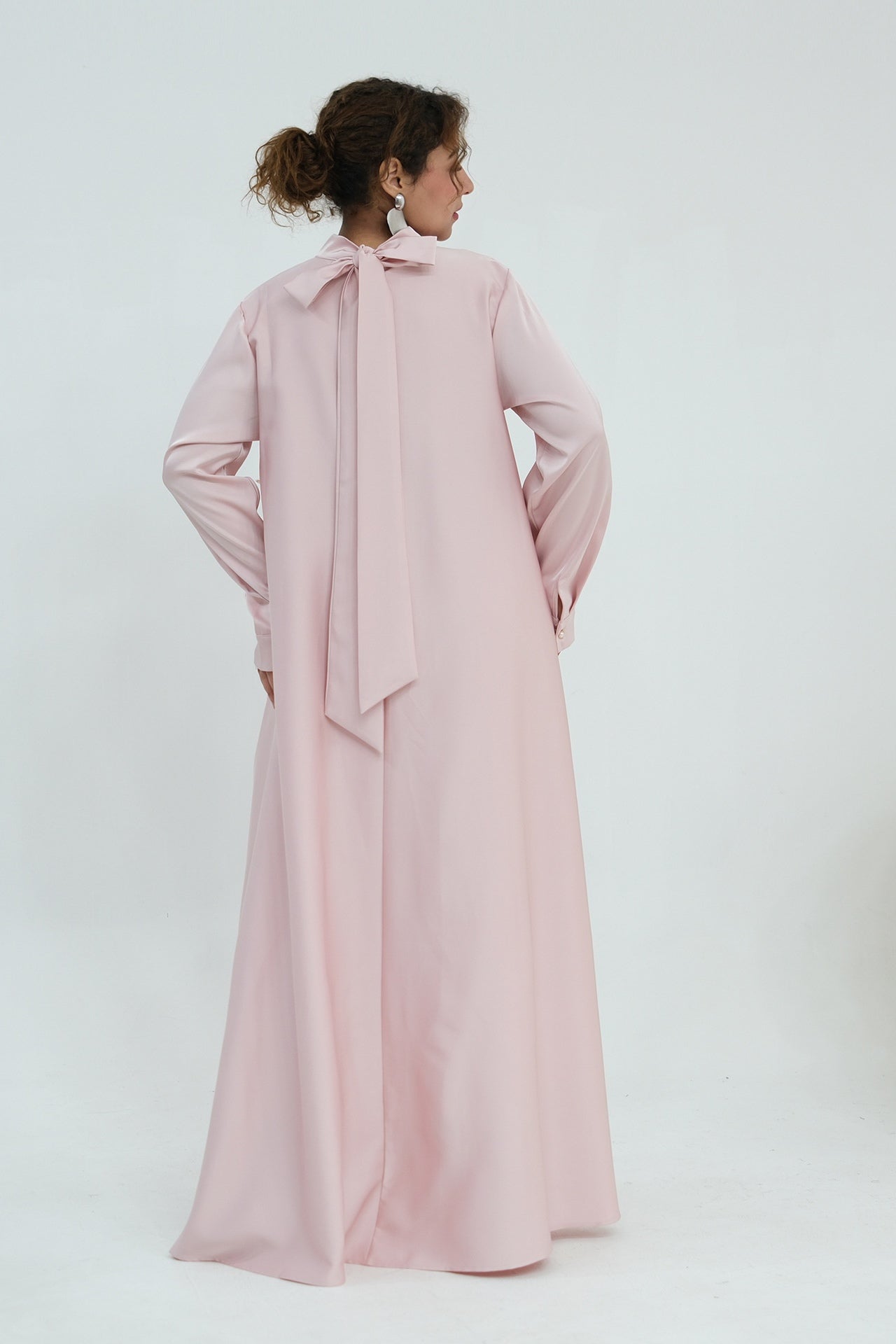 Lily Floral Applique Maxi Dress-Pink