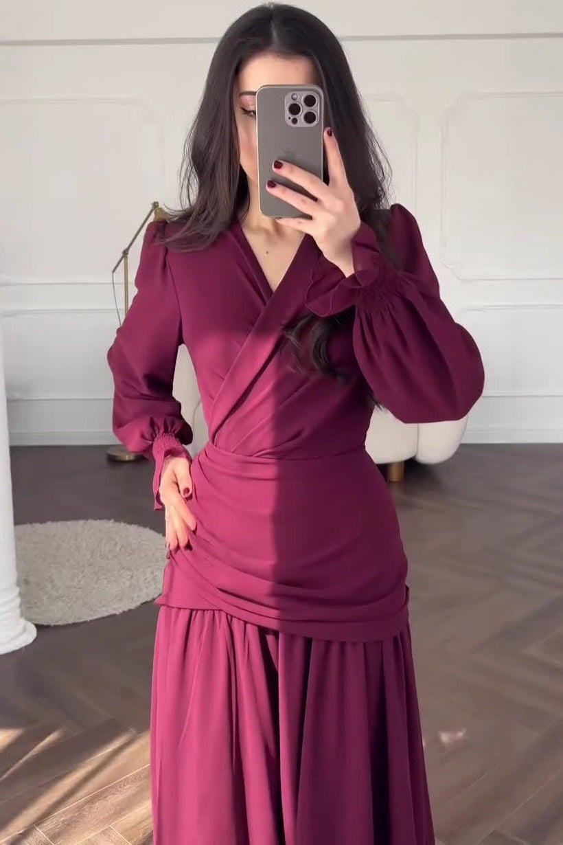 Abeer Maxi Dress-Red