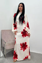 Bloom Floral Maxi Dress-White