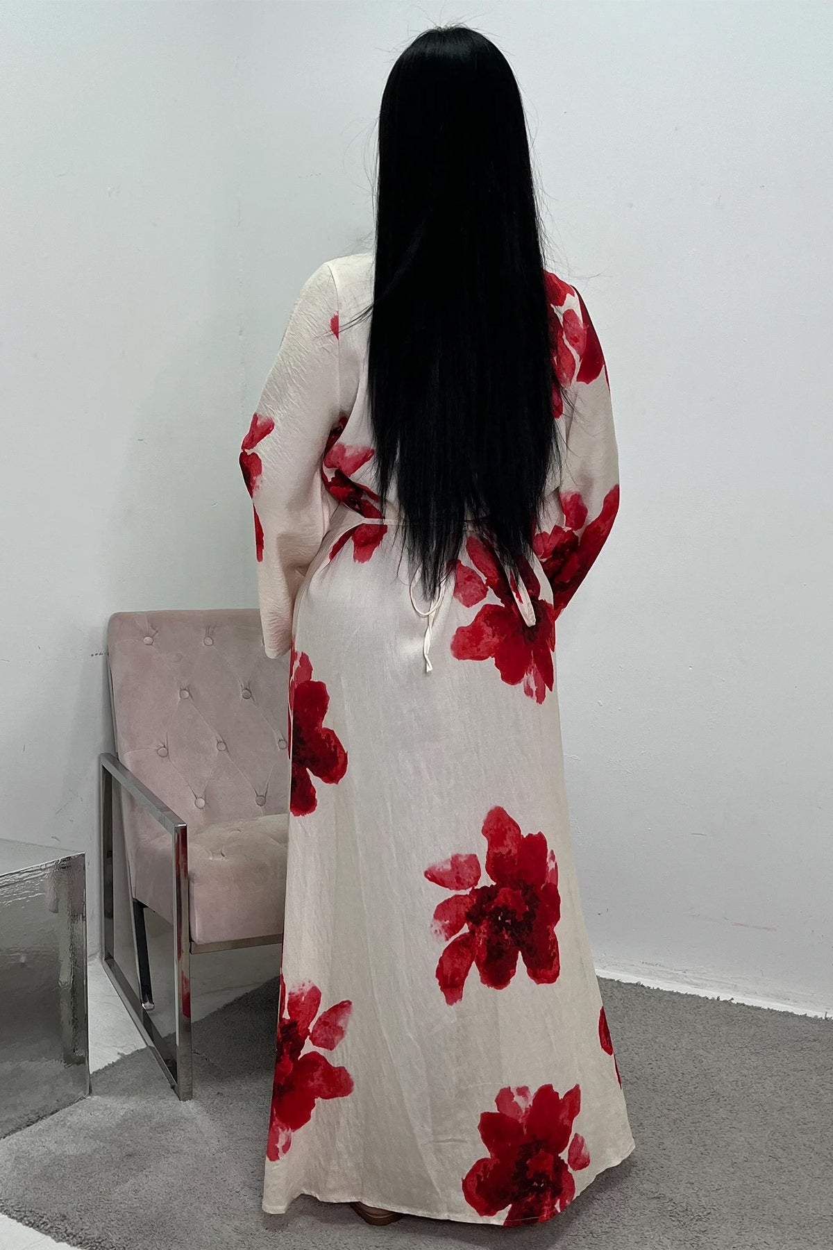 Bloom Floral Maxi Dress-White