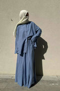 Minimalist Slouchy Utility Set-Blue