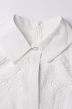 Lucy Collared Hollow Lace Dress