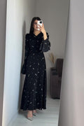 Ruffle Sleeve Cinched Floral Romantic Maxi Dress