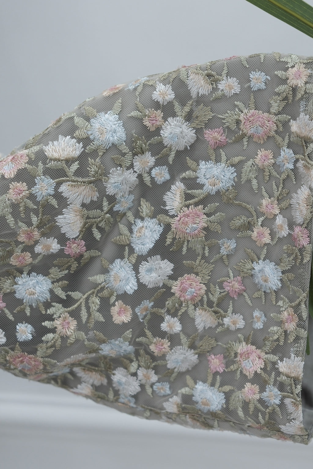 Full Floral Embroidered Double-Layer Abaya with Hijab