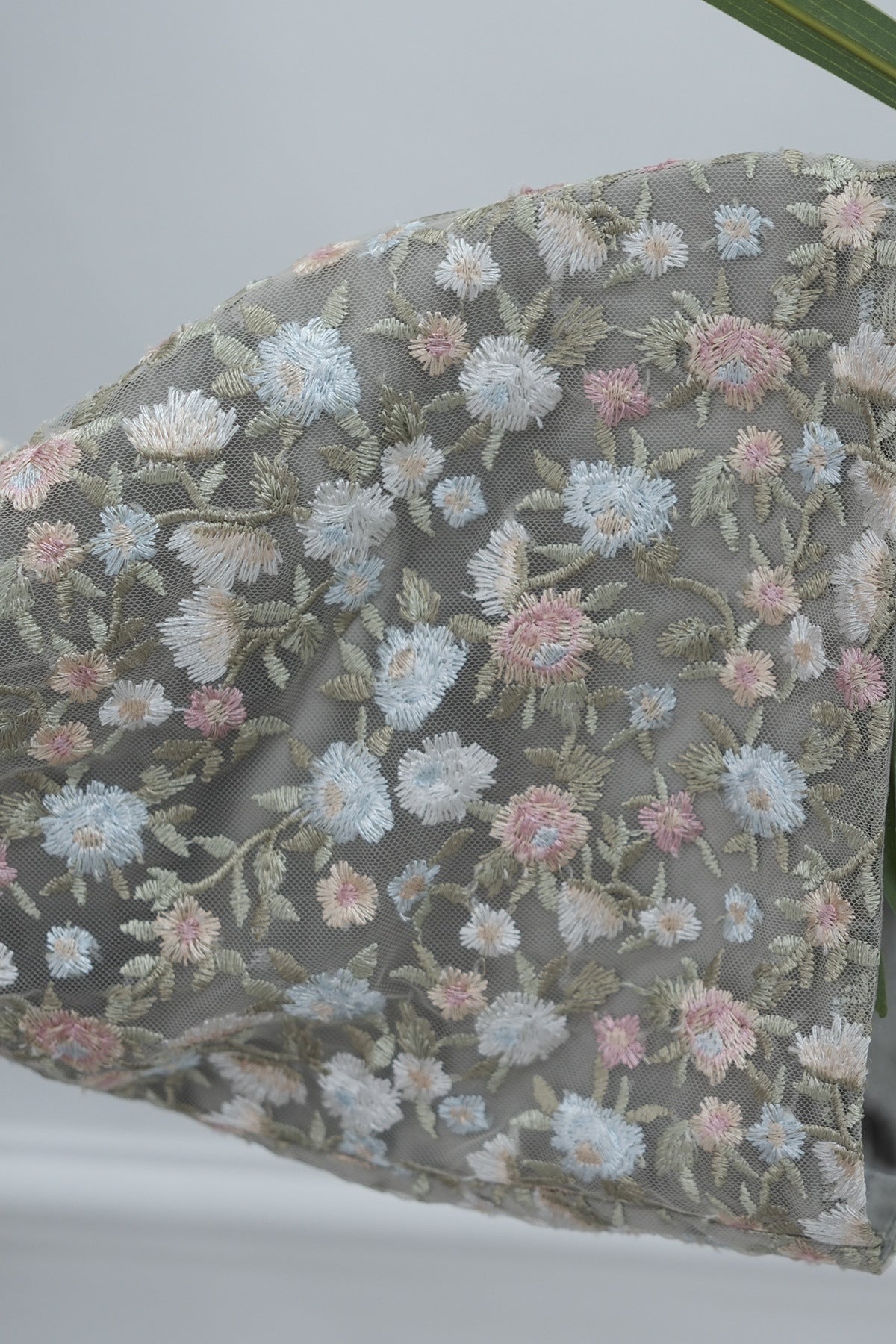 Full Floral Embroidered Double-Layer Abaya with Hijab