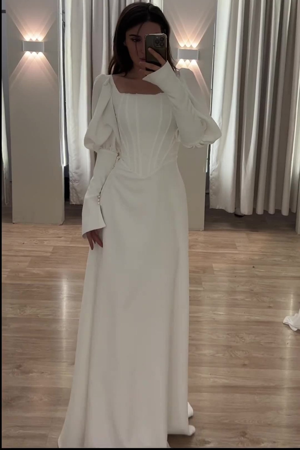 Amara Corset Puff Sleeve Maxi Gown