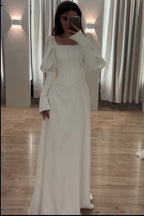 Amara Corset Puff Sleeve Maxi Gown