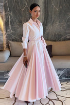 Elena Sophisticated Shirt and Skirt Set