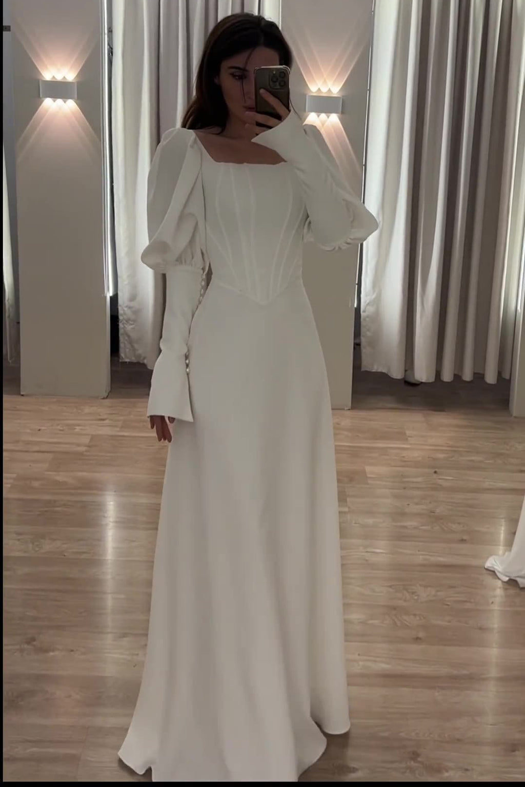 Amara Corset Puff Sleeve Maxi Gown