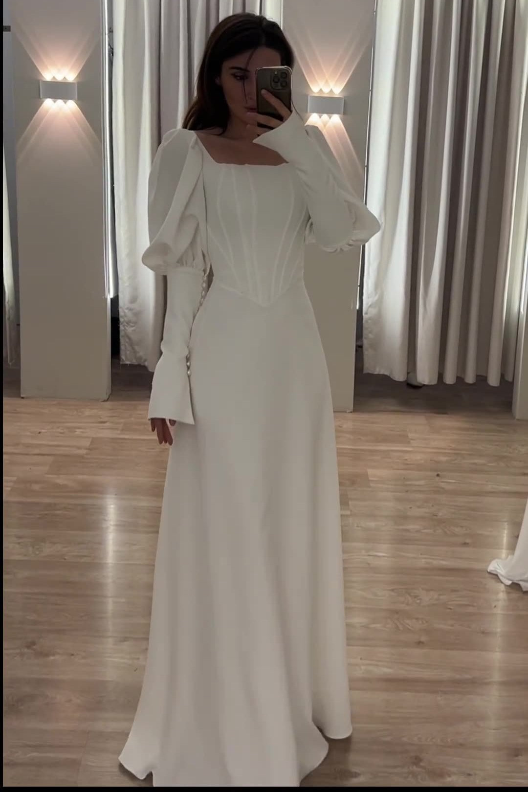 Amara Corset Puff Sleeve Maxi Gown