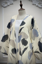 Watercolor Floral Print Abaya & Matching Hijab Set