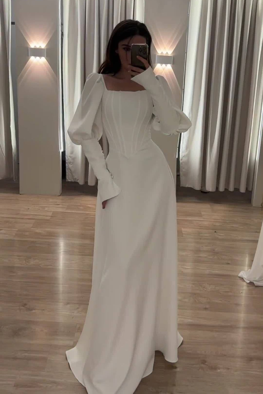 Amara Corset Puff Sleeve Maxi Gown