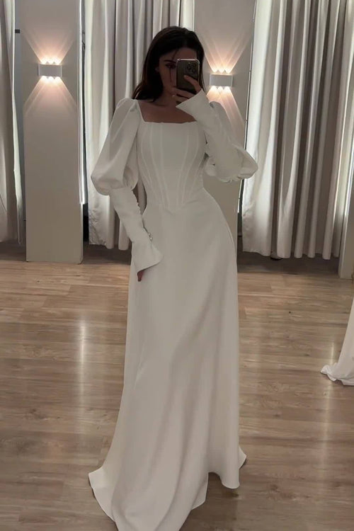 Amara Corset Puff Sleeve Maxi Gown