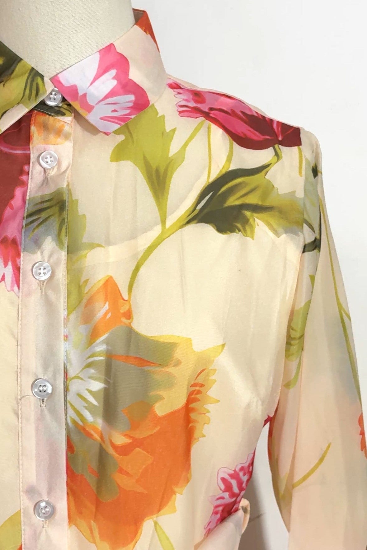 Floral Print Slim-Fit Shirt Dress