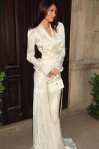 Jacquard Blazer & Column Set