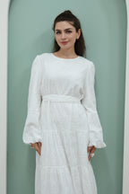 Eyelet Embroidered Tiered Maxi Dress