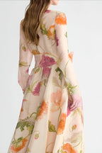 Floral Print Slim-Fit Shirt Dress