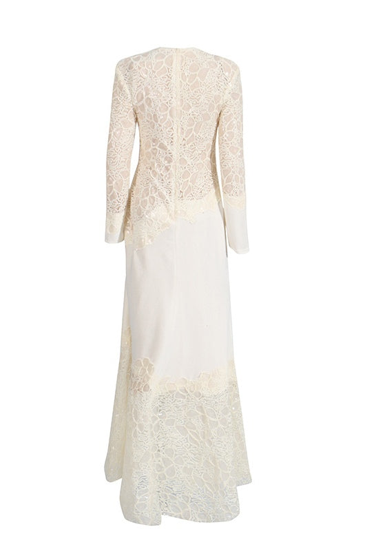 Bella Sequin Lace Maxi Dress
