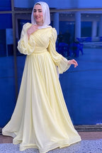 Elegant Pleated Chiffon Maxi Dress