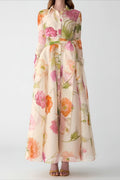 Floral Print Slim-Fit Shirt Dress