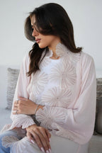 Floral Embellished Open Abaya
