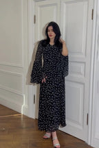Mia Double Flare Sleeve Floral Maxi Dress